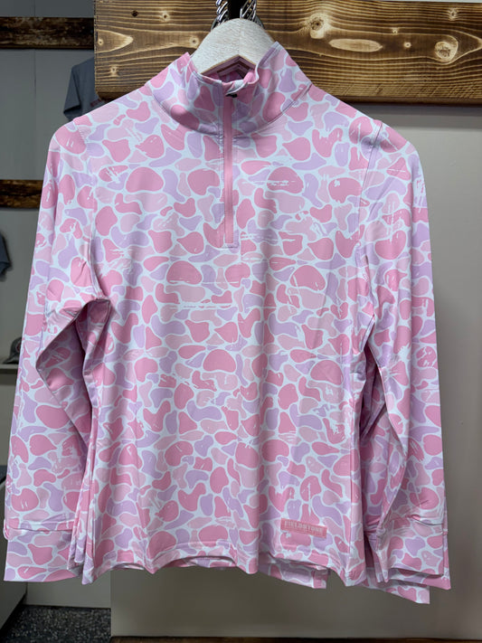 3626 Fieldstone 1/4 Zip Pink Camo