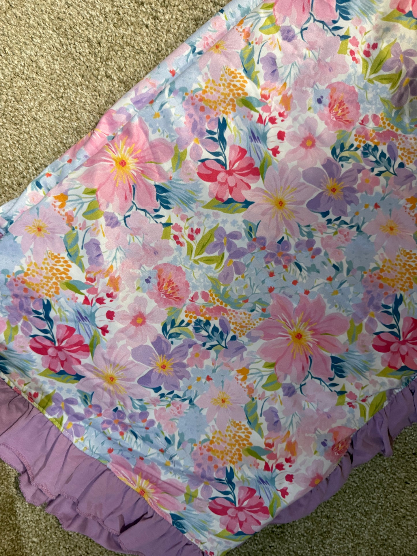 8726 Floral Blanket - Kids