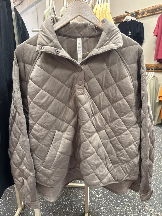 32626 Dk Taupe Quilted Jacket