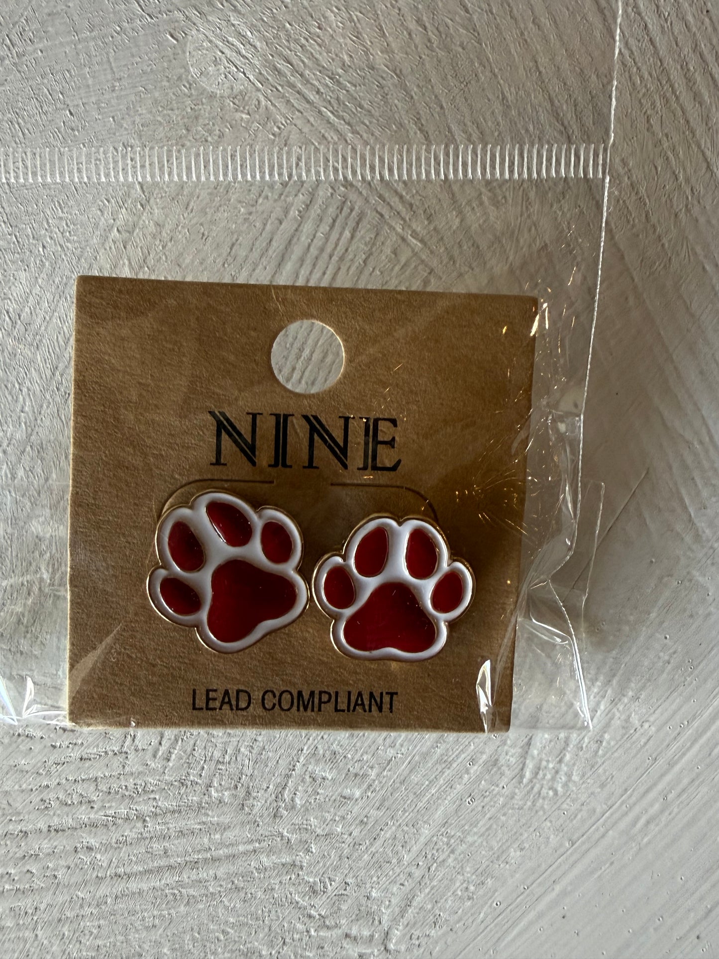 13926 Paw Earrings