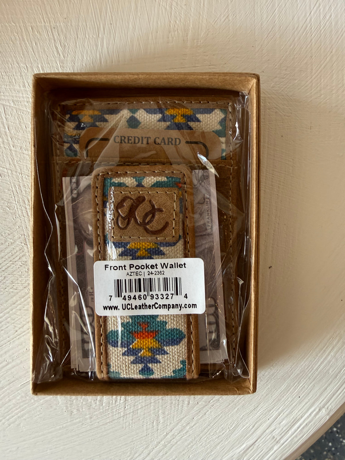 13526 UC Leather Aztec Wallet