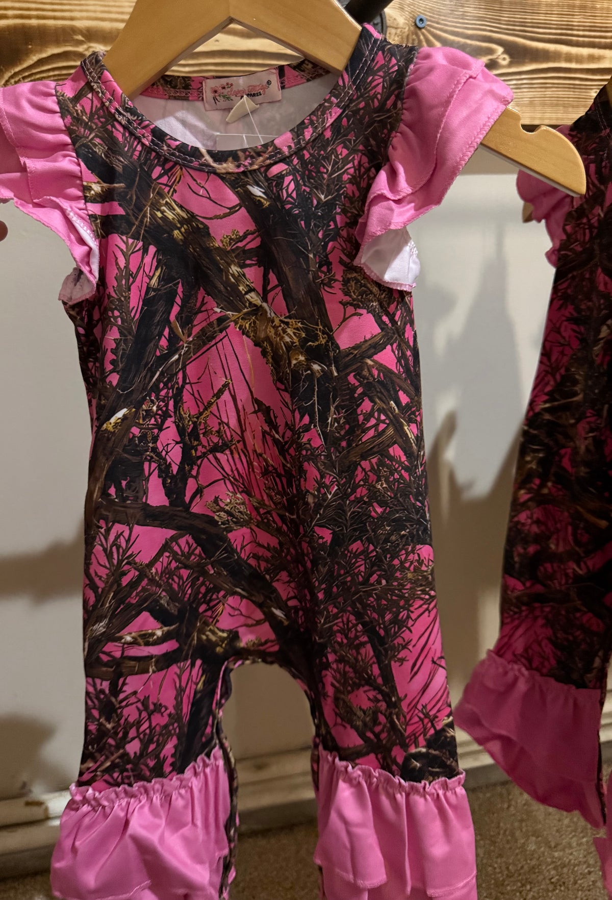 8026 Camo Pink Romper