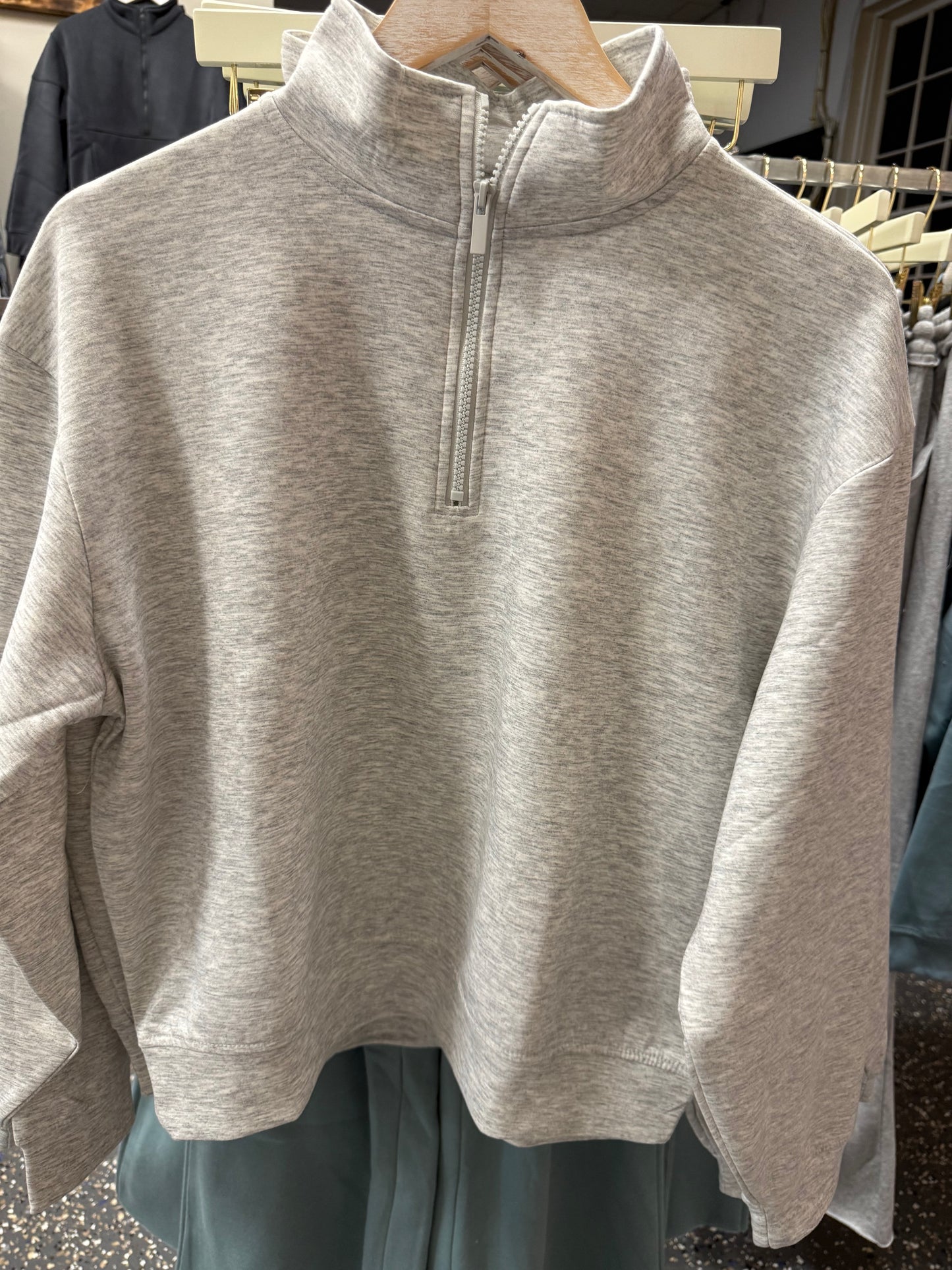 3126 Zenana 1/4 Zip Gray