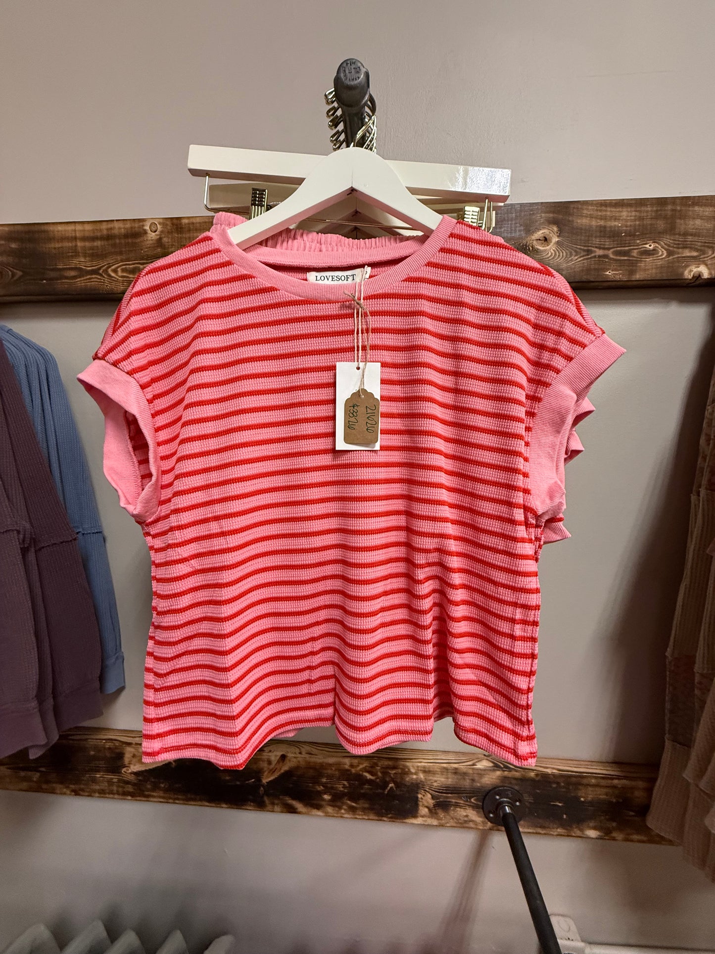 21626 Pink Stripped Set