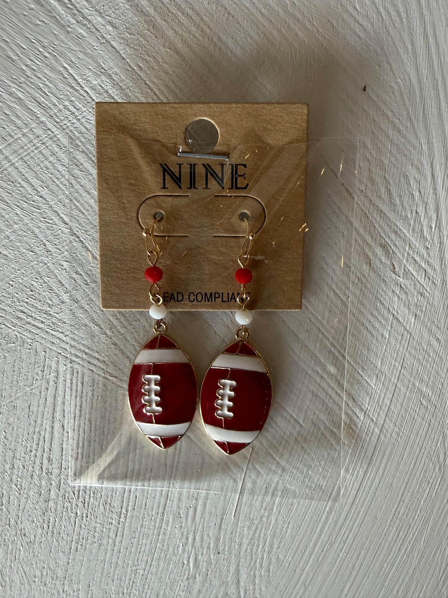 13826 Football Earrings