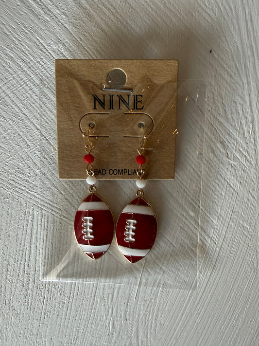 13826 Football Earrings