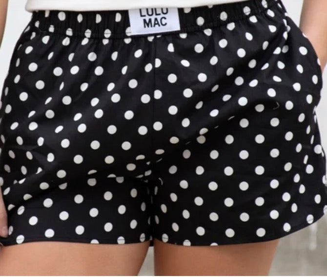 37026 Black/White Polka Dots Shorts