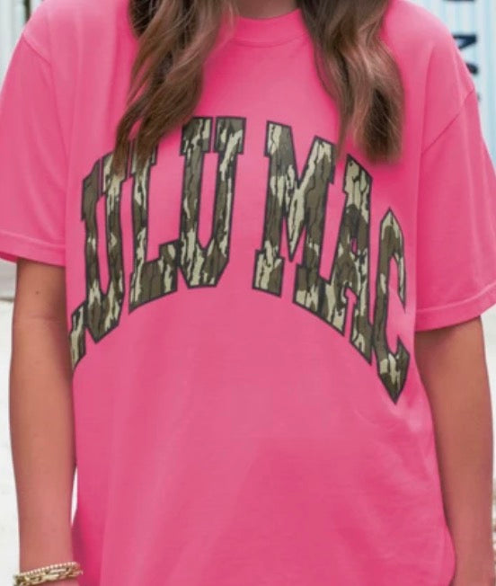 36026 Pink with Camo Lulu Mac Shirt