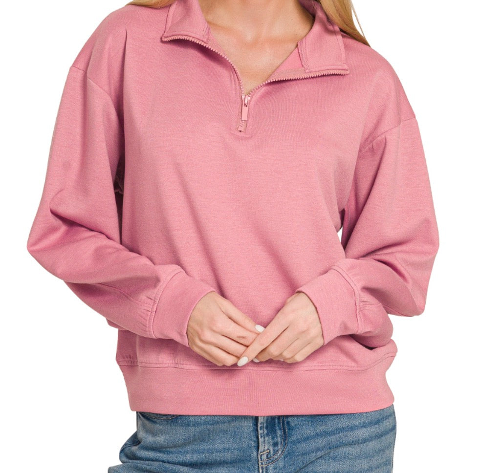 38226 Light Rose Quarter Zip