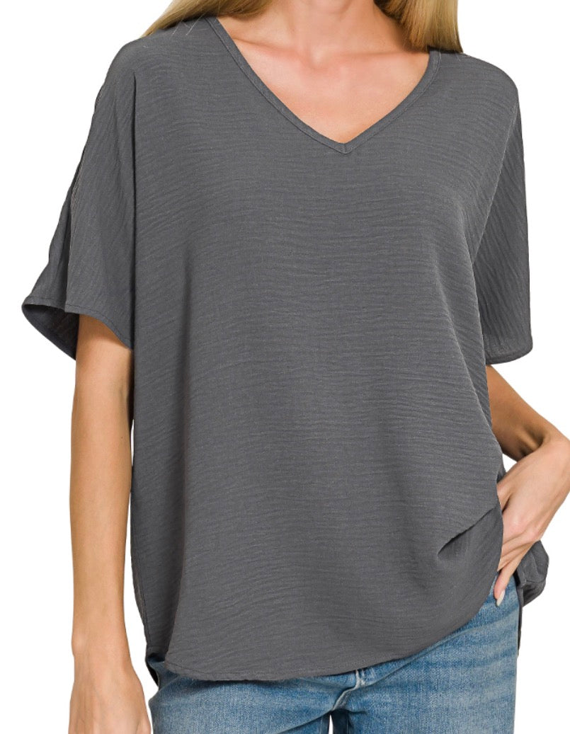 37726 Ash Gray Air Flow Top