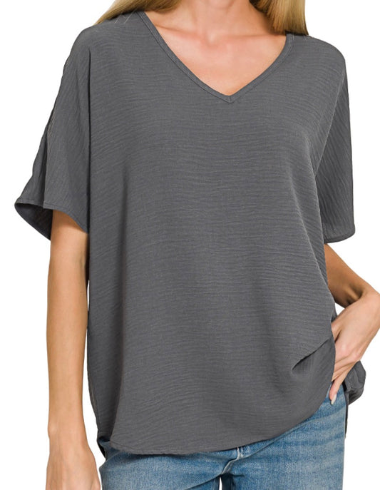 37726 Ash Gray Air Flow Top