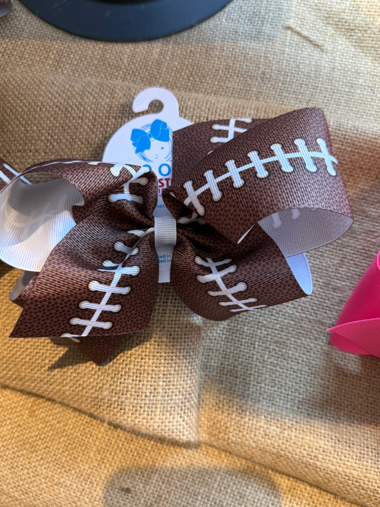 30826 Football Print Bow