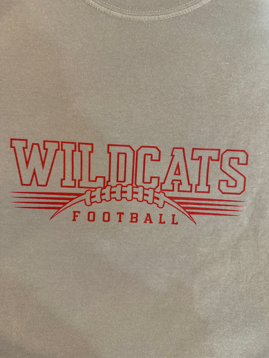 33926 Gray Wildcats Football T-Shirt
