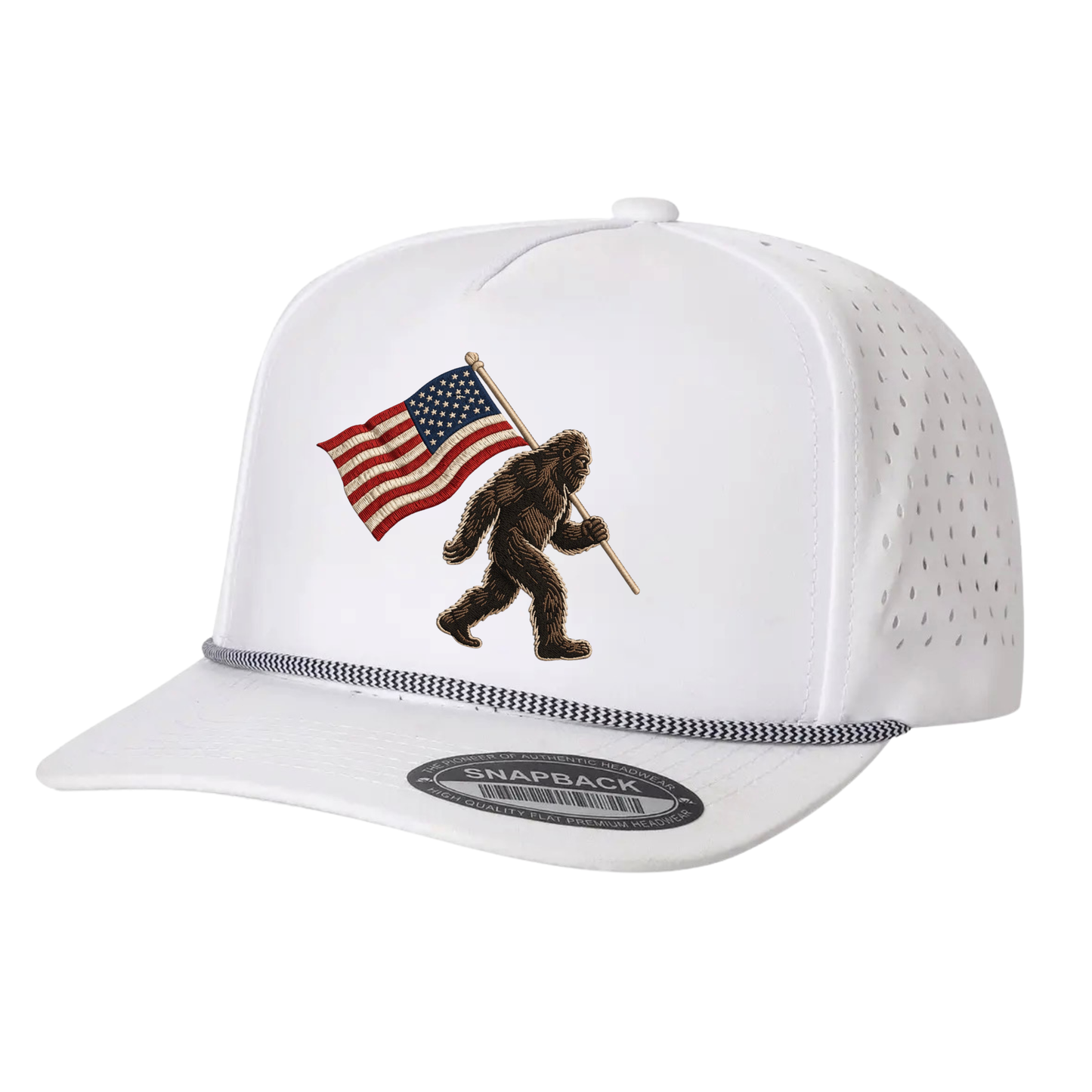Sasquatch with American Flag